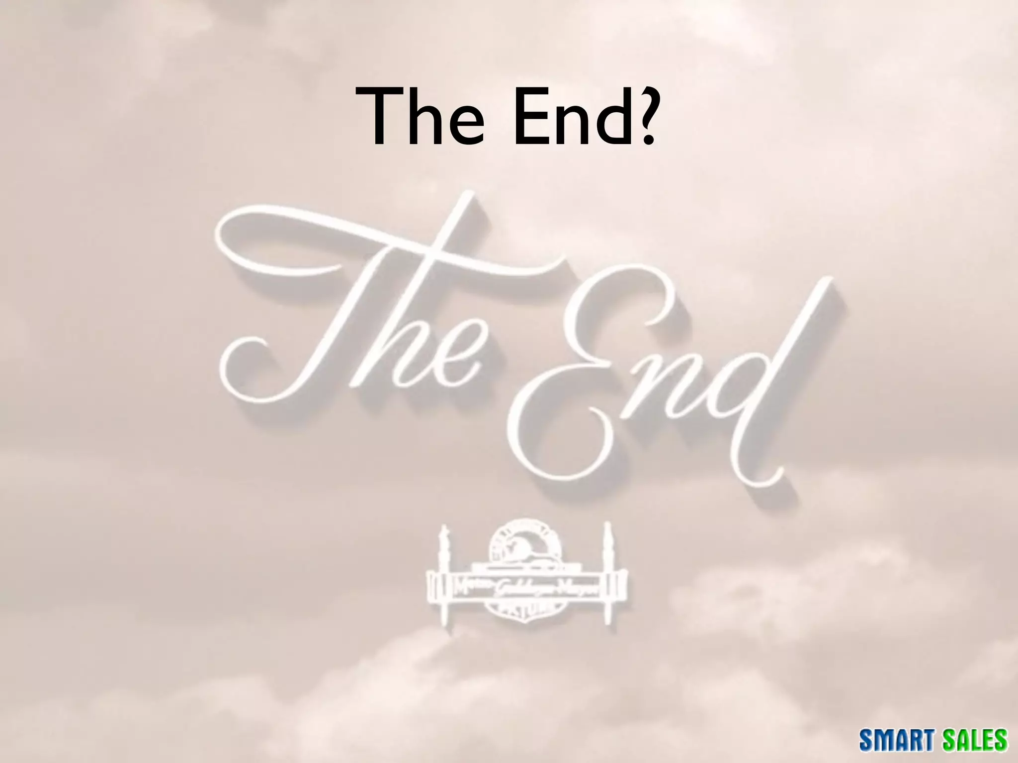 The End?
 