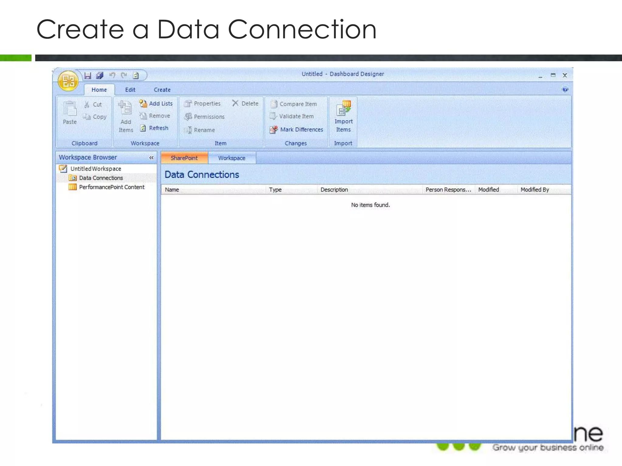 Create a Data Connection
 
