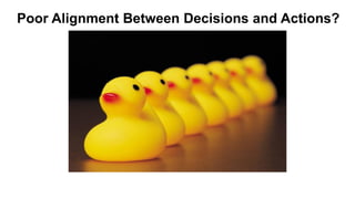 15 Copyright © 2012, Oracle and/or its affiliates. All rights reserved.
Poor Alignment Between Decisions and Actions?
 