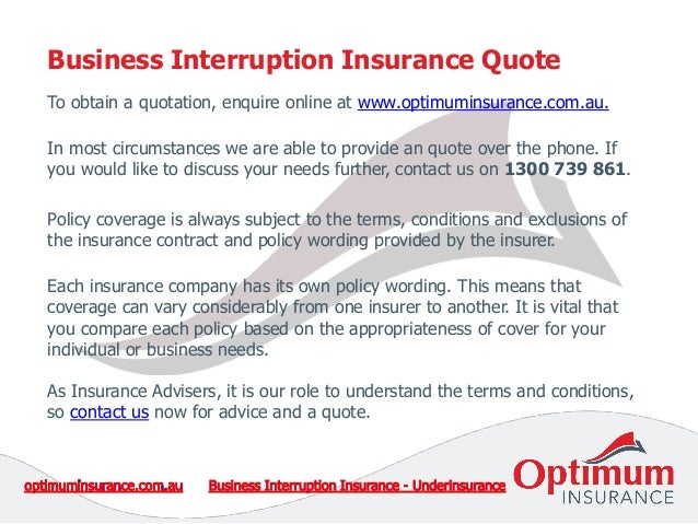 Business interruption insurance