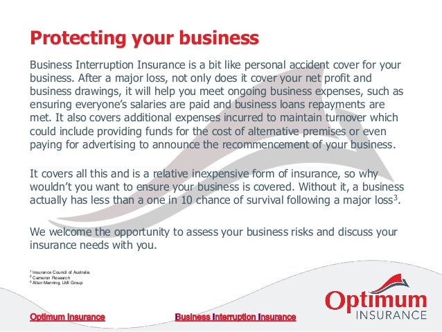 Business interruption insurance