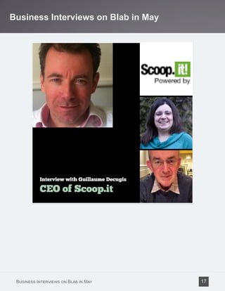 Business Interviews on Blab in May
Business Interviews on Blab in May 17
 