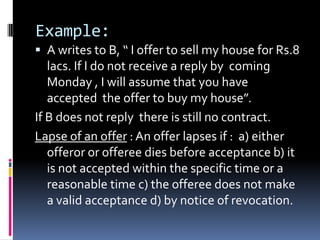 Classification of ContractsAccording to validity:1.Valid contract2.Void contract3. Void agreement4.Voidable contract5.Illegal agreement6.Unenforceable contractNote:An agreement not enforceable by law is said to be void.A contract which was valid when first entered into but subsequently becomes  unenforceable is called void contact.eg: war breaks out.A voidable contract is one which can be set aside at the option of one of the parties.