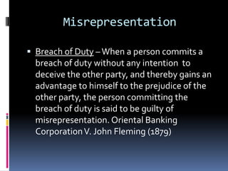 Free ConsentCoercion:               According  to Section 15 “Coercion is the committing or threatening to commit, any act forbidden by the Indian Penal Code, or the unlawful detaining, or threatening to detain, any property, to the prejudice of any person whatever, with the intention of causing any person to enter into an agreement”Ranganayakamma v. AlwarSetty. (1889).