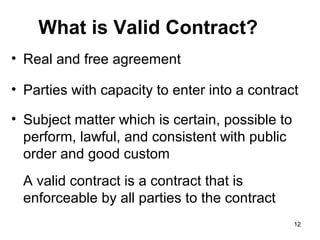 Business law contract