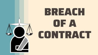 BREACH
OF A
CONTRACT
 