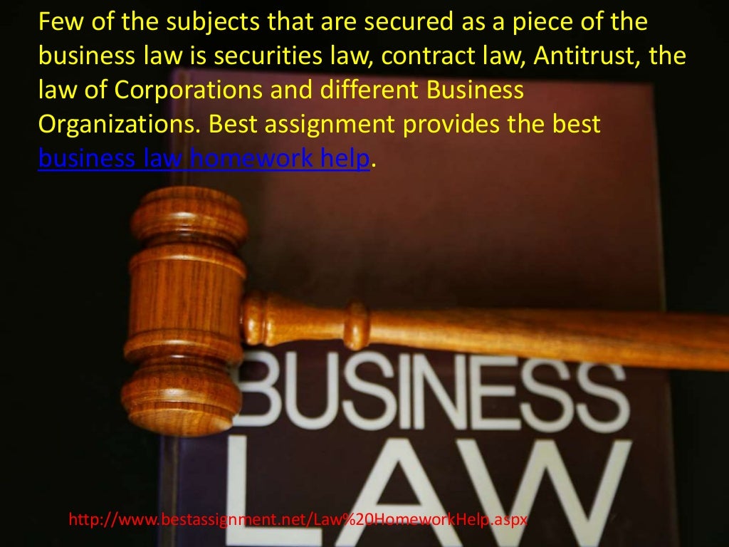 Business Law Assignment Help | Business Law Homework Help