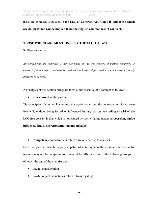 Business Law Lecture Notes Pdf Business Law Lecture Notes Pdf