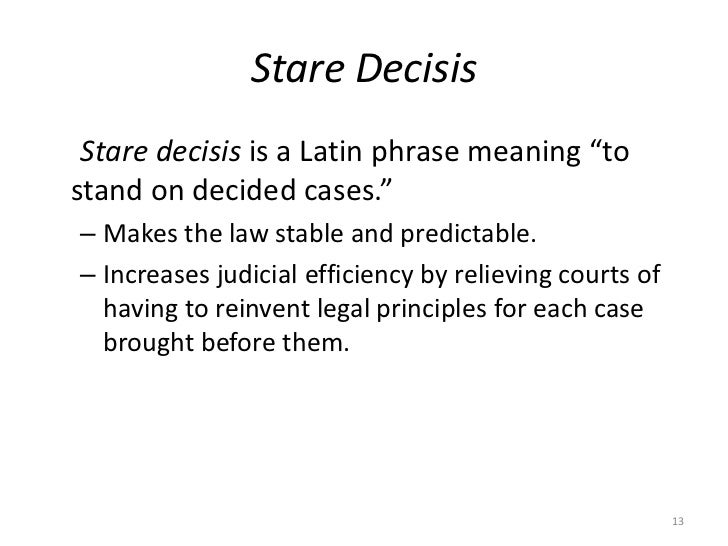 Stare Decisis Rule 2025