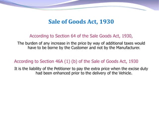 landmark cases on sale of goods act