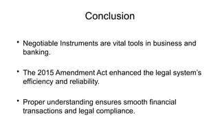 BUSINESS LAW UNIT V - Law of Negotiable Instruments (Instrument ...