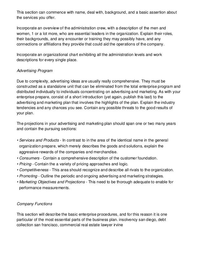 How to write a comprehensive business plan image