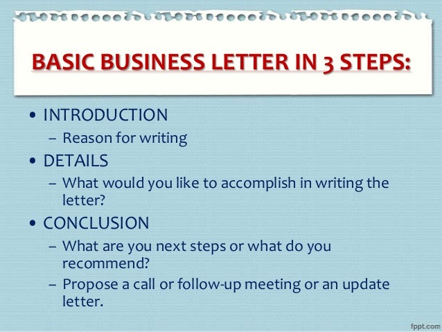 writing the basic business letter