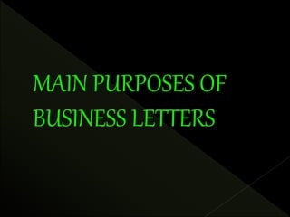 Business Letters: Definition and Purpose