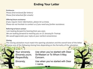 Sincerely Note Business letter | PPTX