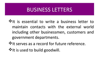 ppt on Business letter