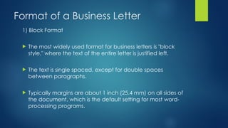 Single Spaced Letter Business Letter to Find Effiecient Way to comunicate | PPTX