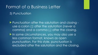 Business Letter to Find Effiecient Way to comunicate | PPTX