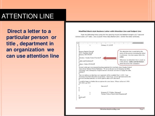 Official Letter Format Attention - template resume