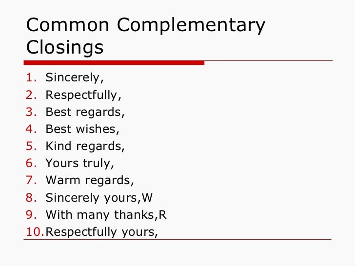 Yours sincerely comma