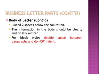 Reading and Writing Business Letter Notes PP.ppt