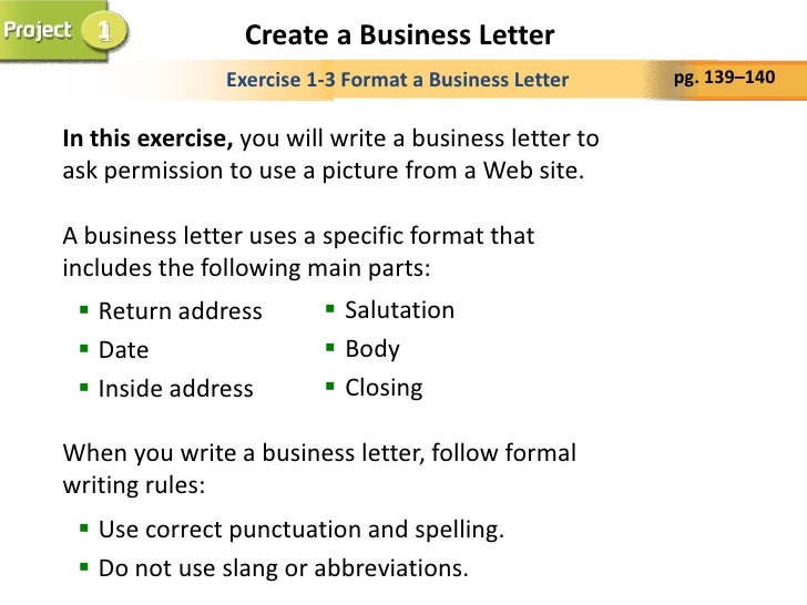 Business writing exercises