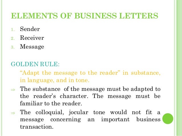 business letters golden rule letter