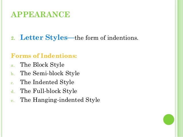 form of business letters