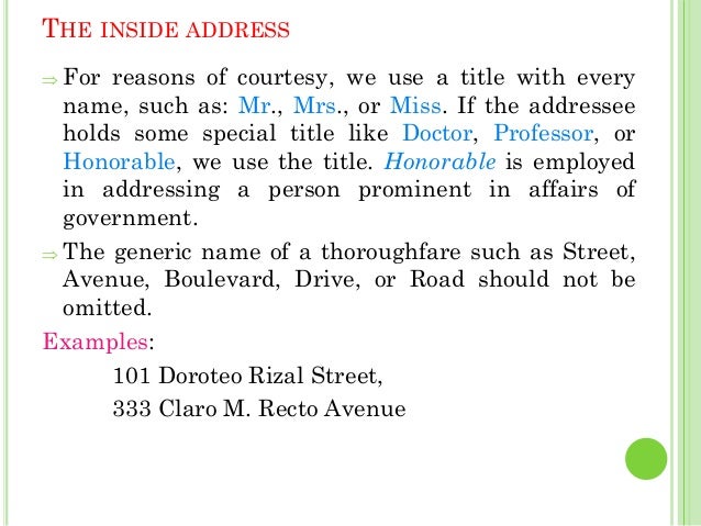 business letter inside address title business letters business letter inside address title business letters