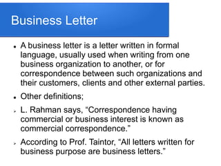 Curated visual reference: Picture Idea: Business Letters Ppt