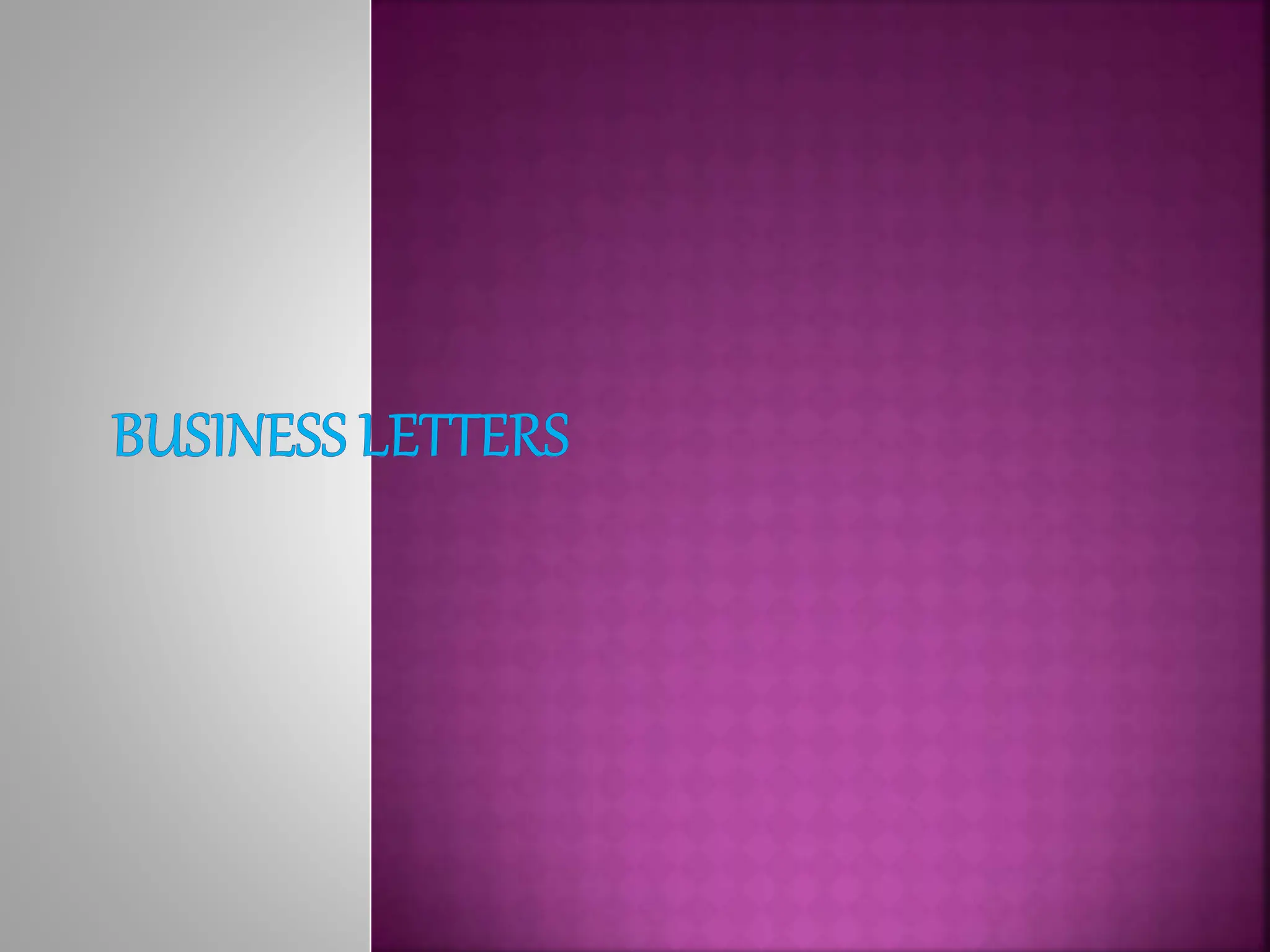 Business Letters Business Letters Pptx Pptx
