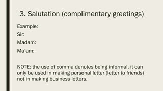 business letters........................ | PPTX