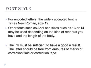 Encoded Lettering Business letters complete | PPTX