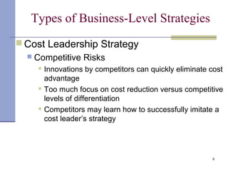 Competative Level Business level strategies | PPT