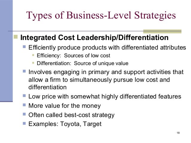 Integrated Cost Leadership And Differentiation Strategy Example – TUVWA