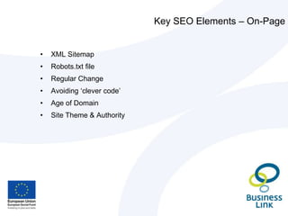 Key Components – Web Presence ModelPRDistributionBlogDirectoriesArticleSubmissionPartnerLinksVideo HostingSitesSocial NetworkPagesWebsite(s)DirectorySubmissionsBlogImage HostingSitesPPC/PPAAdvertisingAffiliateprogrammesDisplayAdvertisingHIGH INVOLVEMENTLOW INVOLVEMENT