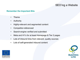 Which terms are most relevant to your site?Search engines