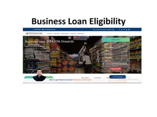 Business Loan Eligibility
 