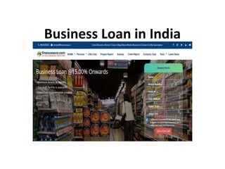 Business Loan in India
 