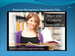 Business Management Assignment Help
BPM 1
 
