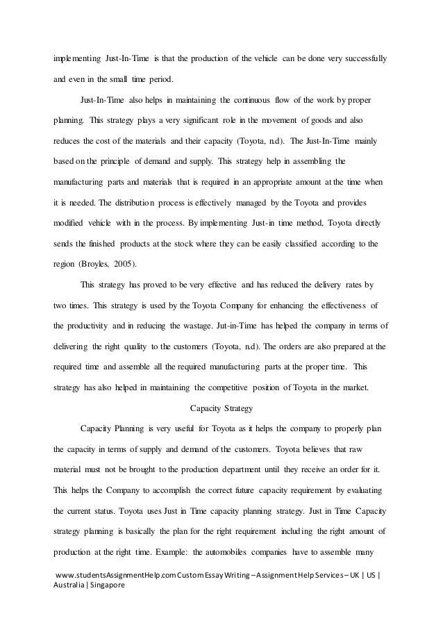 Management assignment on toyota