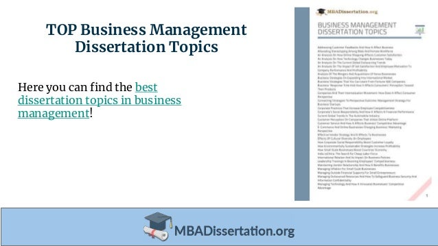 thesis topic business management