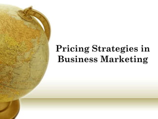 Pricing Strategies in
Business Marketing

 