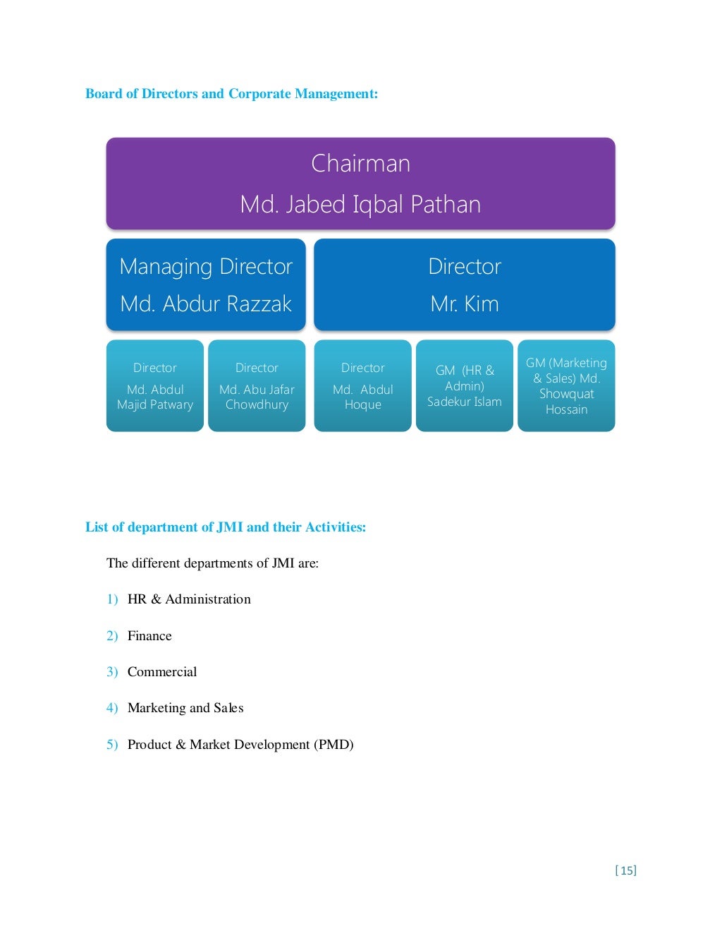 Report on Business Marketing Research on JMI, a B2B Market [Elegant