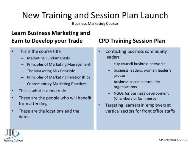 business marketing course planning for jfc training college college course planning
