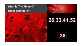 What Is The Mean Of
These Numbers?
 