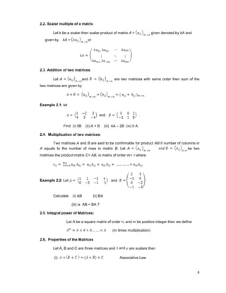 Business matrices complete lecture-note 1 | PDF