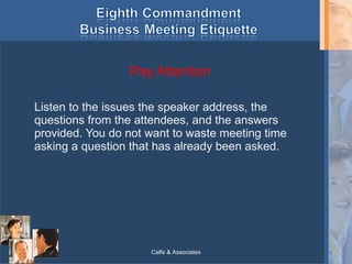 Business Meeting Etiquette | PPT