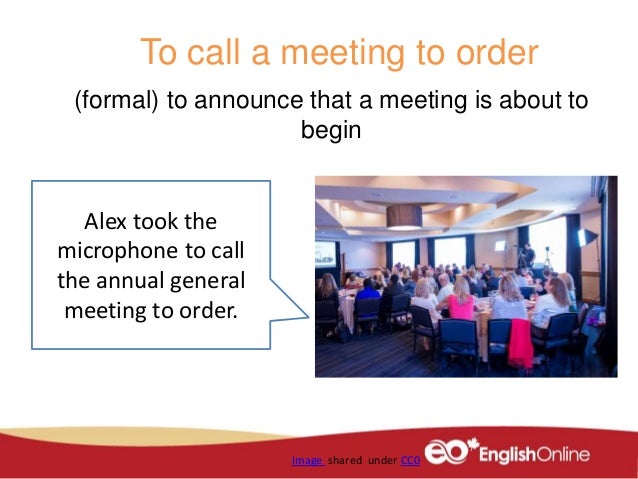 business meeting idioms