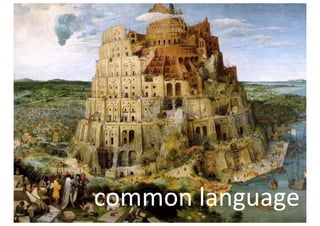 common	
  language	
  
                  	
  
 